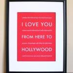 Hollywood art print, 8x10