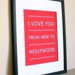 Hollywood art print, 8x10