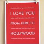 Hollywood art print, 8x10