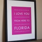 Florida art print, 8x10