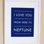 Neptune art print, 8x10