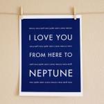 Neptune art print, 8x10