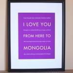 Mongolia Art Print, 8x10 