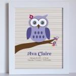 Owl Baby Birth Name, 8x10