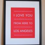 Los Angeles Art Print, 8x1..