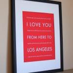 Los Angeles Art Print, 8x10