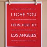 Los Angeles Art Print, 8x10