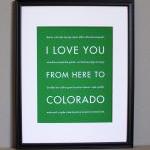 Colorado Art Print, 8x10