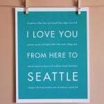 Seattle Art Print, 8x10