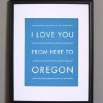Oregon Art Print, 8x10