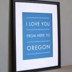 Oregon Art Print, 8x10