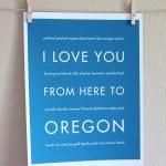 Oregon Art Print, 8x10