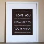 South Africa art print, 8x1..