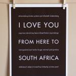 South Africa art print, 8x1..