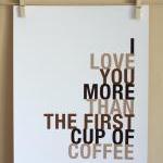 Coffee Art Print, 8x10 