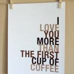Coffee Art Print, 8x10 