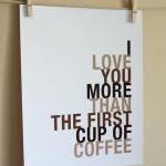 Coffee Art Print, 8x10 