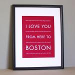 Boston Art Print , 8x10
