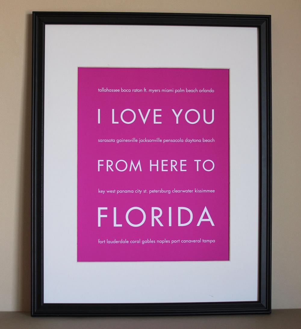Florida art print, 8x10