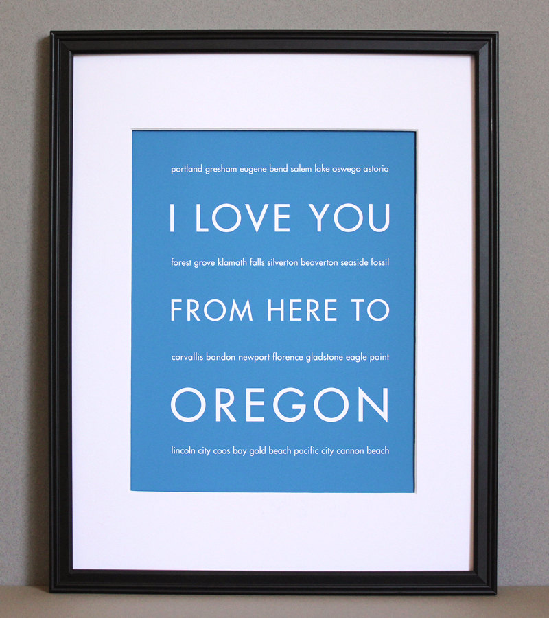 Oregon Art Print, 8x10