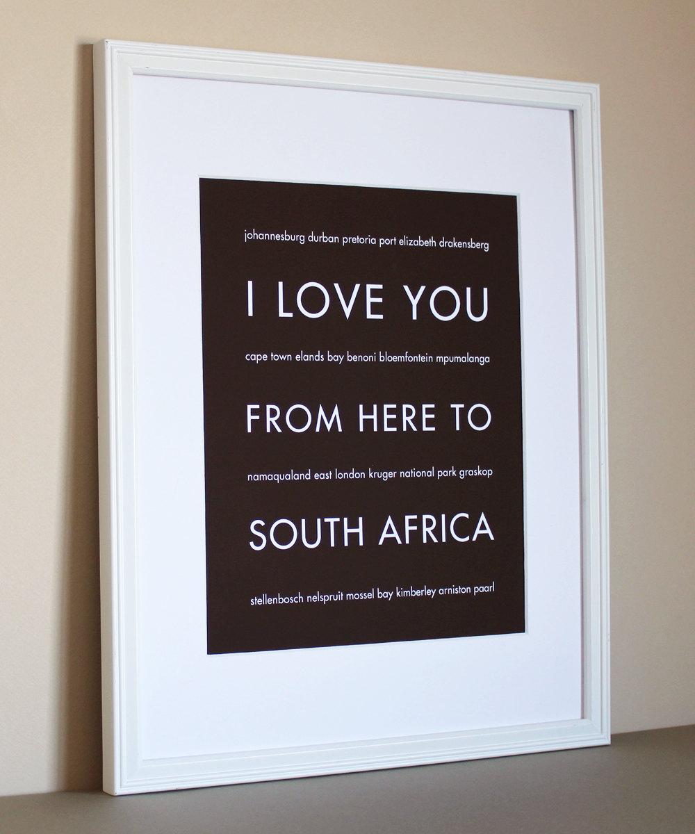 South Africa art print, 8x10