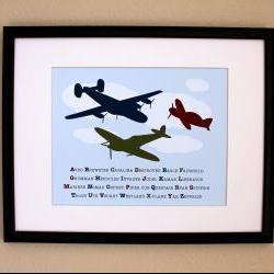 Airplane Alphabet Nursery Art Print  
