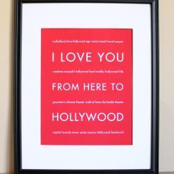 Hollywood art print, 8x10