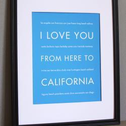 California art print, 8x10