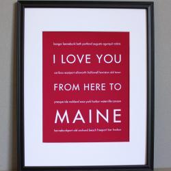 Maine art print, 8x10