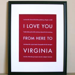 Virginia art print, 8x10
