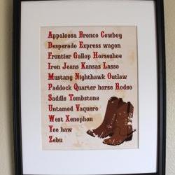 Cowboy Alphabet, 8x10