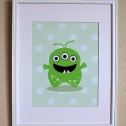Cute Monster Art, Choose One Little Monster, 8x10