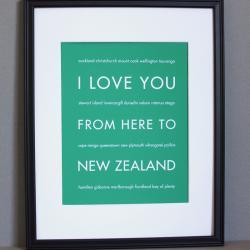 New Zealand Travel Art, 8x10