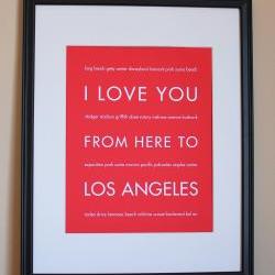 Los Angeles Art Print, 8x10