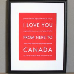 Canada Art Print, 8x10