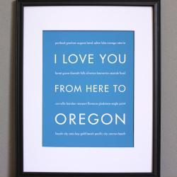 Oregon Art Print, 8x10
