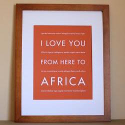 Africa Art Print, 8x10