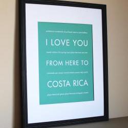 Costa Rica Art Print, 8x10