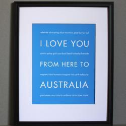 Australia Art Print, 8x10  