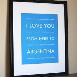 Argentina Art Print, 8x10