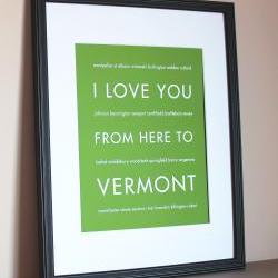 Vermont Art Print, 8x10