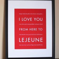 Lejeune Military Marine Corps Art Print, 8x10