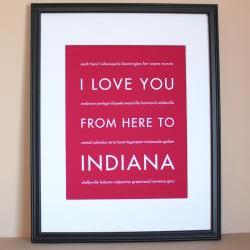 Indiana Art Print, 8x10